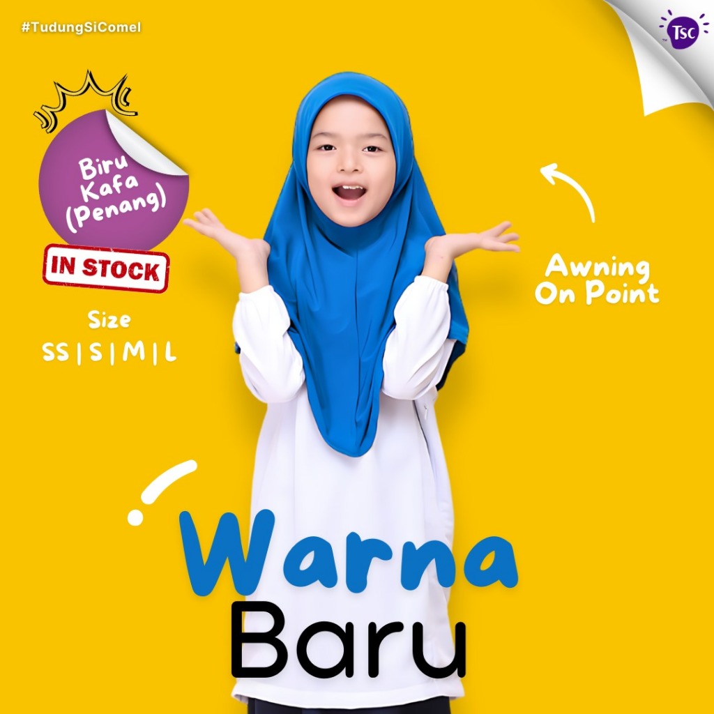 Tudung Sekolah Kafa Penang/Pulau Pinang Original Tudung Si Comel