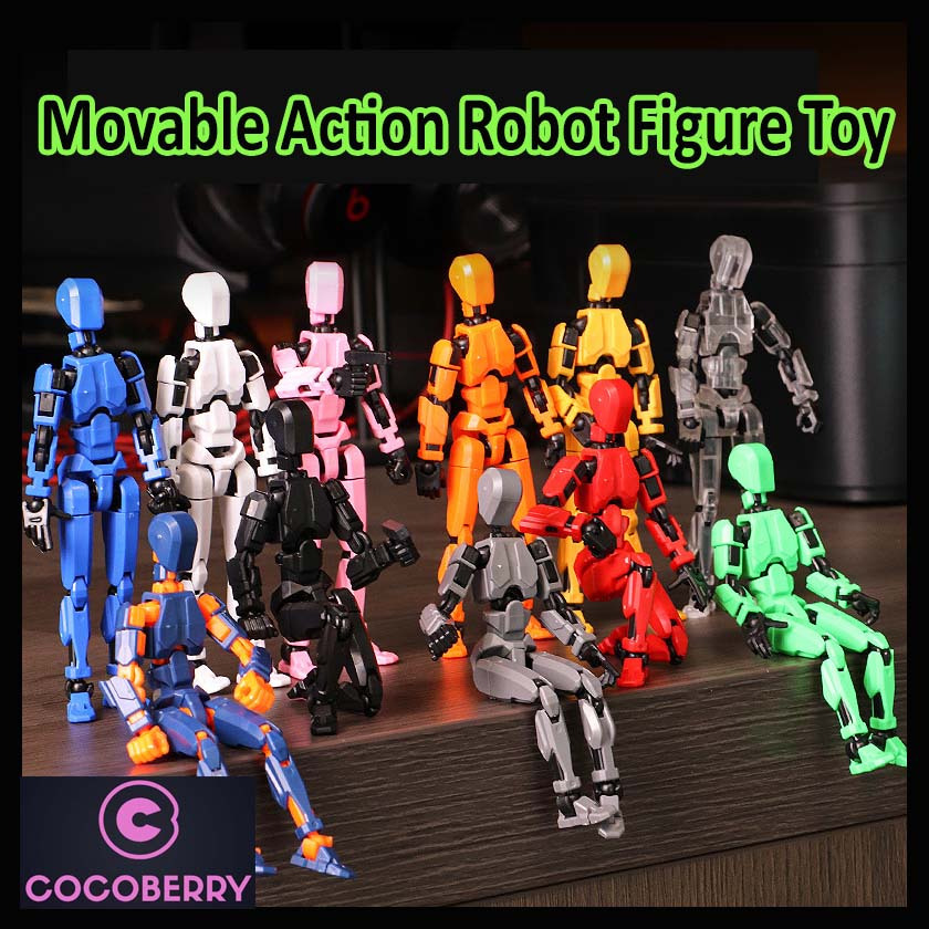 Multi Jointed movable 3D Printed Action Robot 3D Mannequin Dummy Toys Patung Robot 3D Mainan Kanak-Kanak Robot Ninja