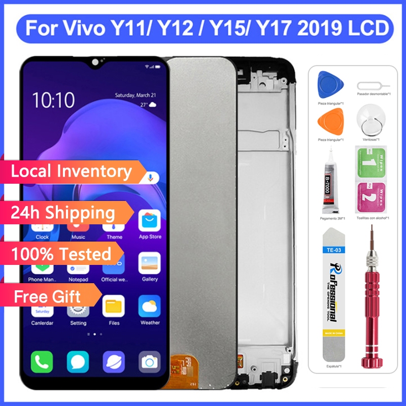 Original LCD for VIVO Y11 2019 / Y12/ Y15/ Y17 LCD Display Screen+Touch Screen Digitizer Assembly Replacement with Frame