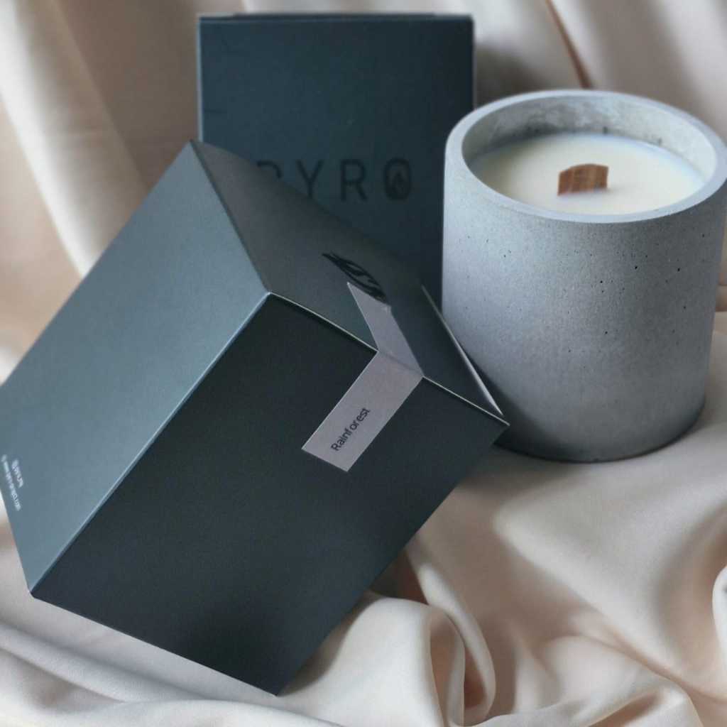 'Rainforest' | 230G | Handcrafted Concrete Vessel Scented Candle | Palm Wax | PYRO |