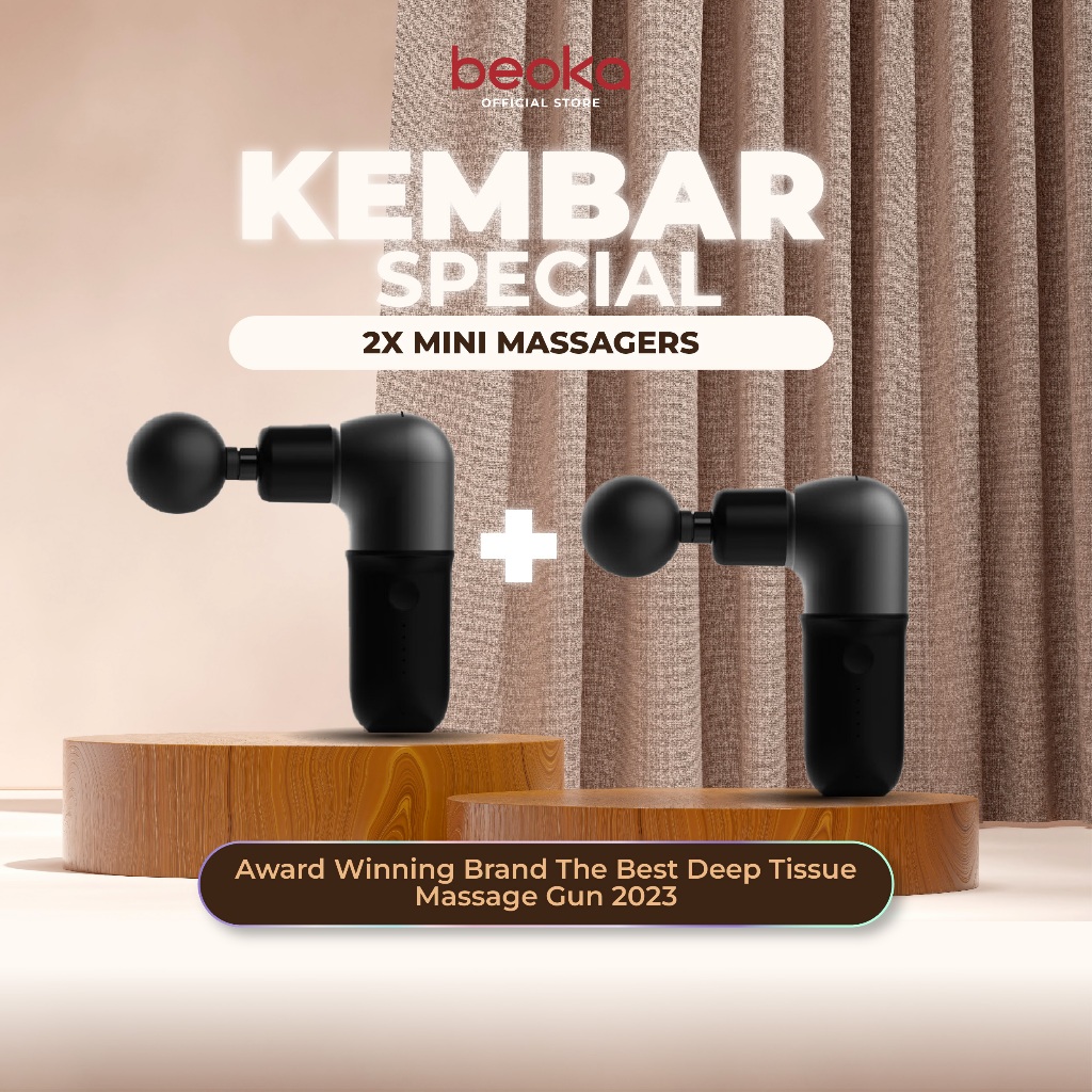 (Kembar Deal) Beoka Massage Gun Super Mini Q1/C1 / Mini L2 / M2 Pro Fascial Massager Mesin Urut 按摩枪