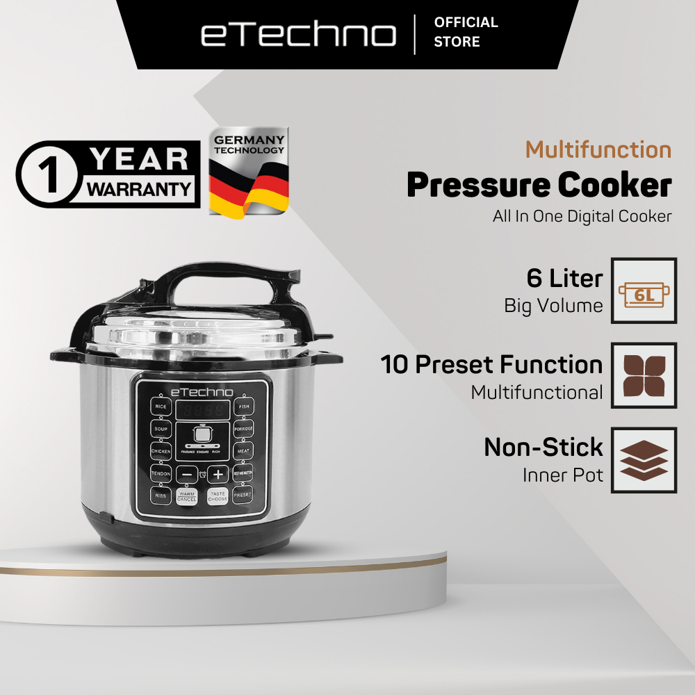 eTechno 10 in 1 Smart Multi Pressure Cooker & Rice Cooker