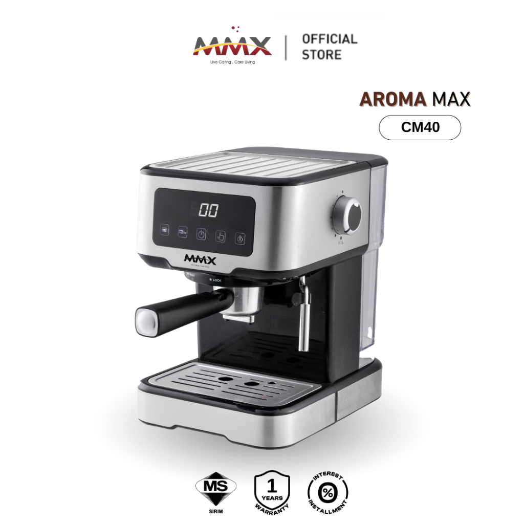 MMX Aroma Max CM40 3-in-1 Capsule, Milk Frothing & Espresso Powder Coffee Machine 20 Bar