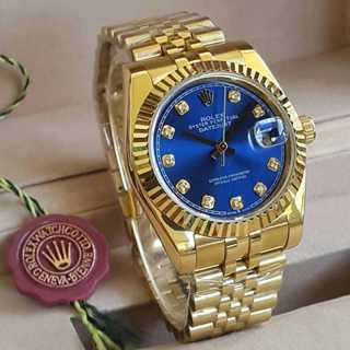 [GOLD Blue ]BEST QUAILTY ROL..DATE JUST MEN JAM LELAKI AUTOMATIK LUXURIOUS PREMIUM STAINLESS STEEL WATCH BOX ORI