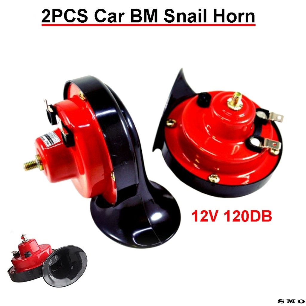 Car BM Horn Hon Siput Bunyi Kuat 120db Air Hon Kereta Car Accessories Snail Horn 12V Horn Motosikal