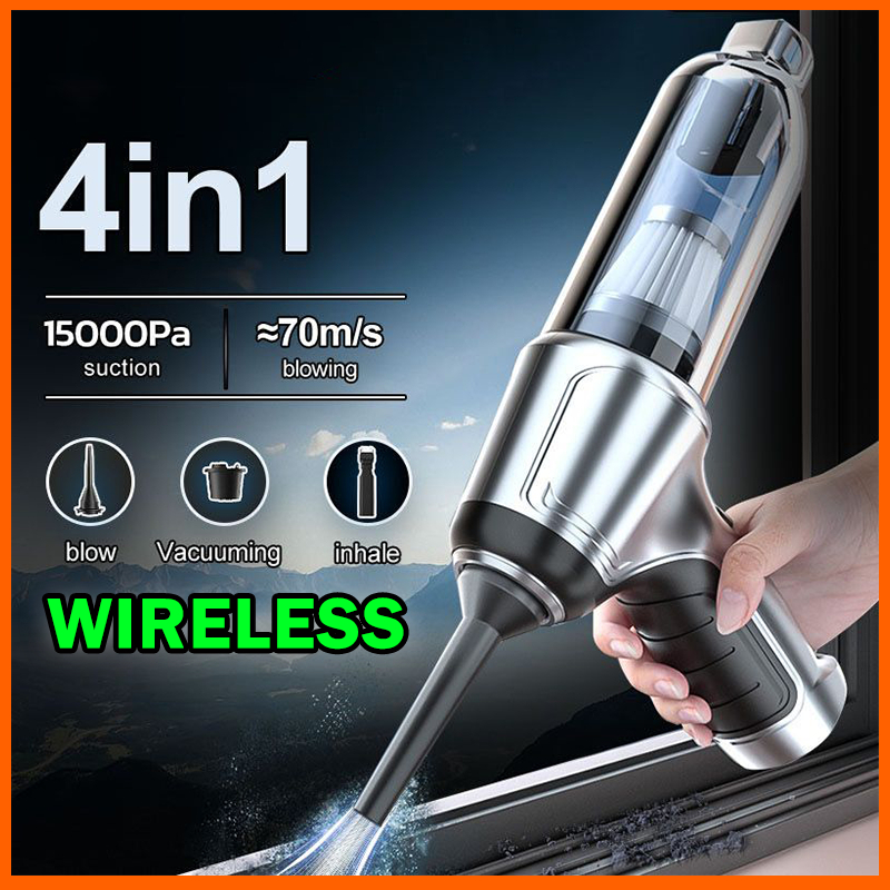 4in1 Vakum Super Cordless Car Vacuum Cleaner 15000Pa Mini Vacuum Cleaner Vakum Cleaner Vacuum Kereta  Rechargable 车载吸尘器