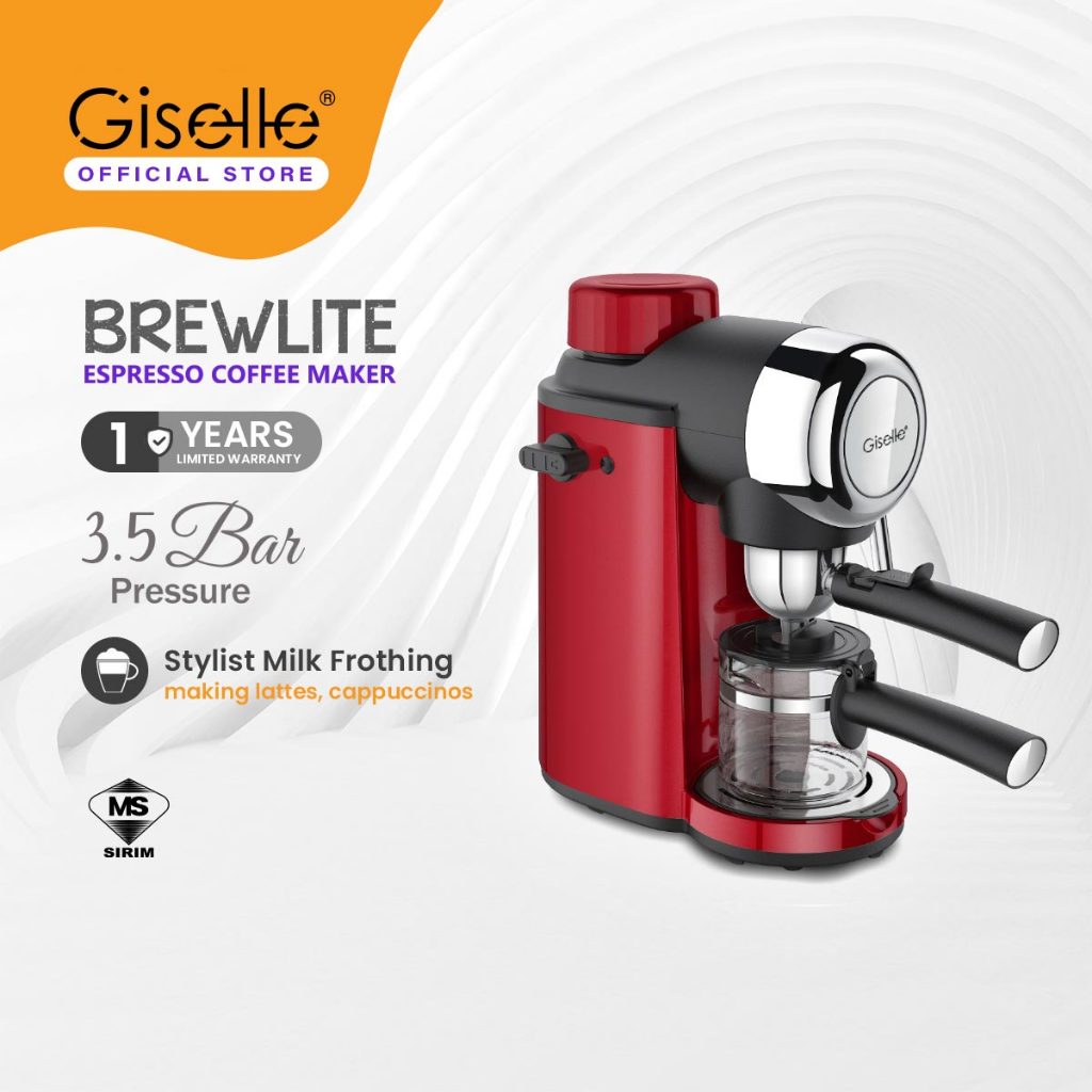 【Sirim Certified】Giselle Espresso Coffee Milk Bubble Maker Machine (800W) KEA0330RD