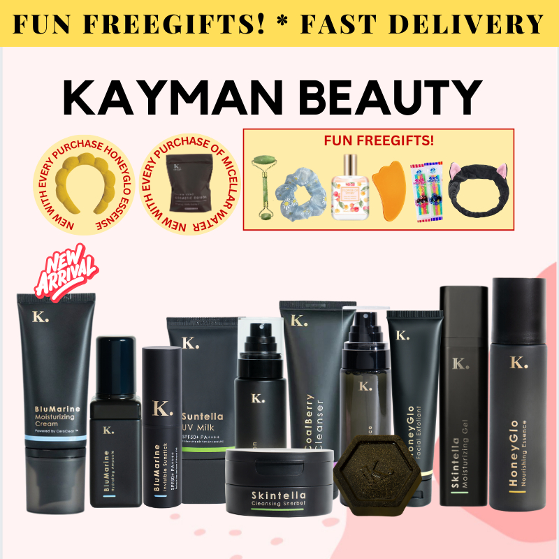 Kayman CoalFace Soap Cleanser Essense Toner Suntella Serum Moisturizer Sunscreen Mini Balm Cleansing Blumarine