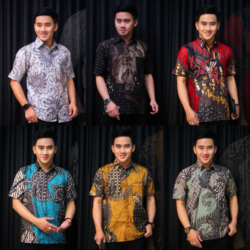 [RESTOCK]‼️KEMEJA BATIK LELAKI LENGAN PENDEK Batik Shirt Baju Batik Lelaki Size Malaysia Batik Indonesia