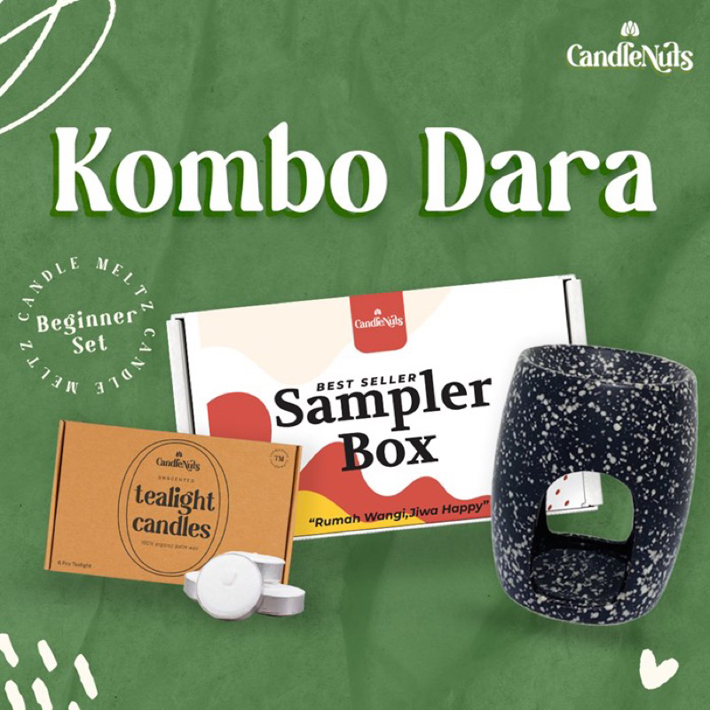 Candlenuts KOMBO DARA Beginner Combo | Pewangi rumah | Scented Candles| Aromatherapy