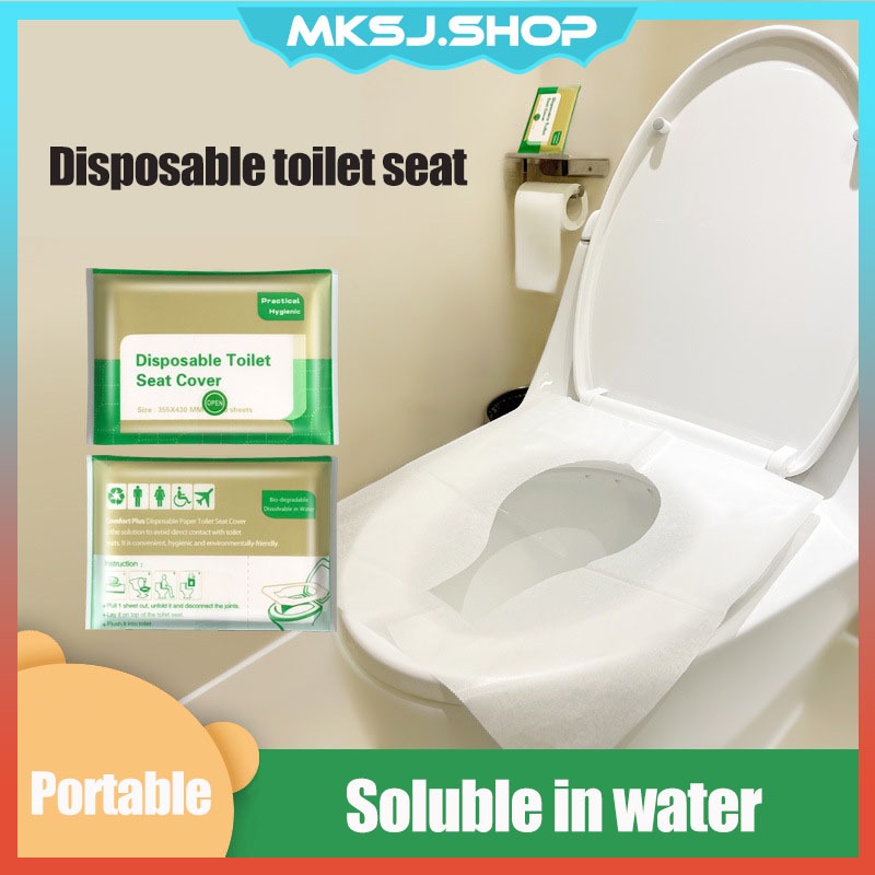 10pcs Disposable Toilet Seat Cover Portable Bowl Paper Pad One Time Waterproof Flushable Public Hygiene Toilet Mat