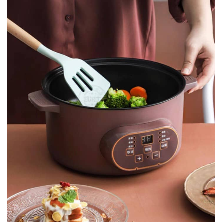 Electric Multicooker Digital Cooker Food Hot Pot With Stainless Steel Steam Tray