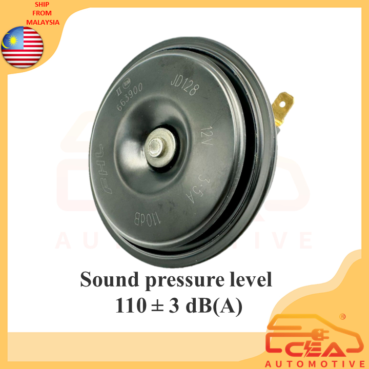 1 SET 12V CAR MOTORCYCLE HORN STEEL TWIN TONE POWER COMPACT KLAKSON ORIGINAL HON KERETA