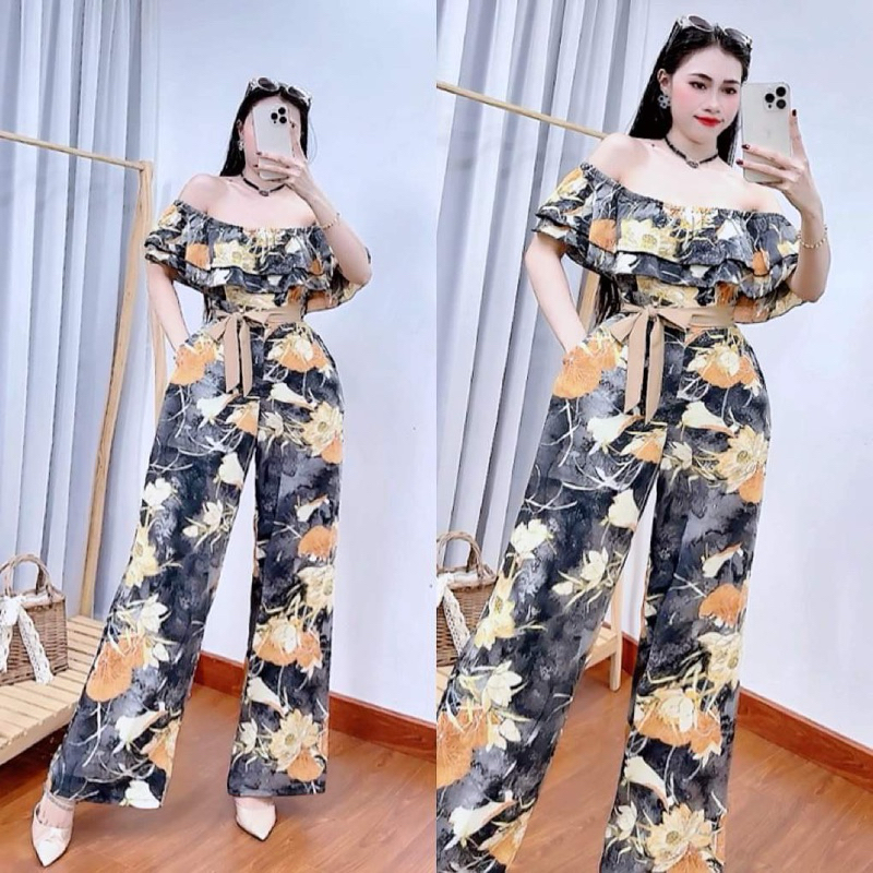 Off shoulder Jumpsuit Pants # 186