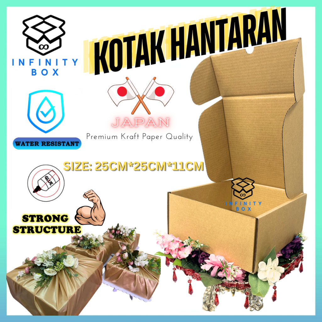 Kotak Hantaran Hidden - Dulang Saiz - K16 - 25cmx25cmx11cm