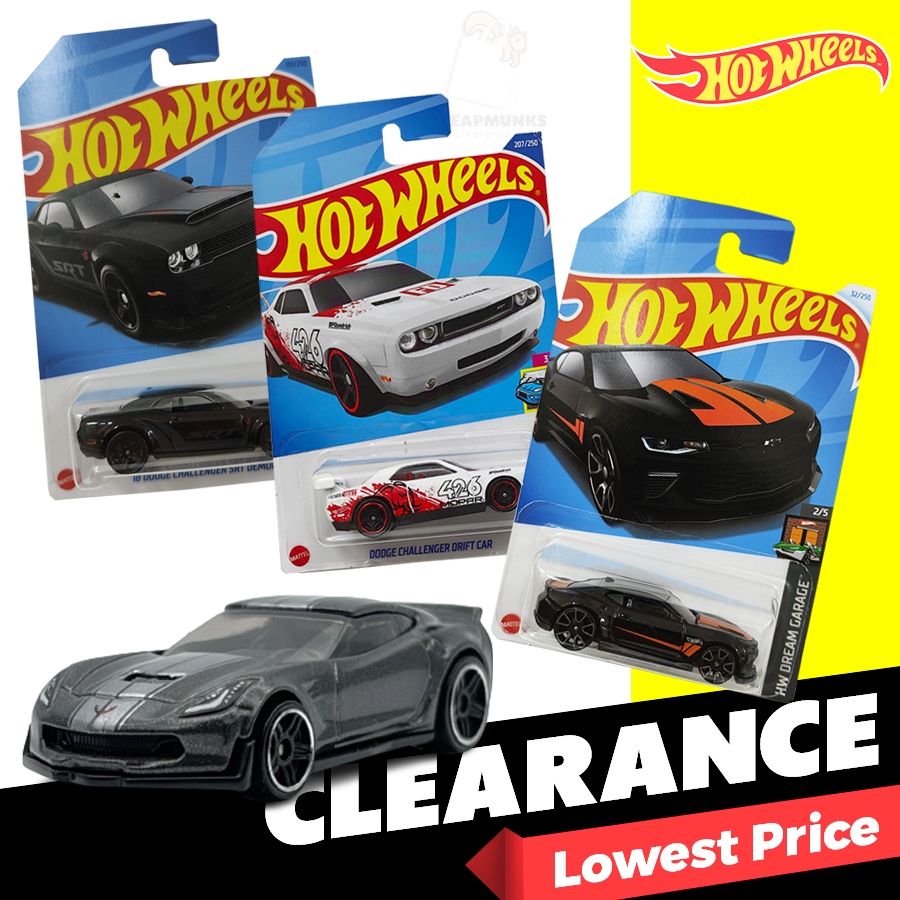 Original Mattel HOT WHEELS Murah American Cars 1:64 Diecast Racing Car Toy Collectibles Dodge Camaro Corvette Chevy