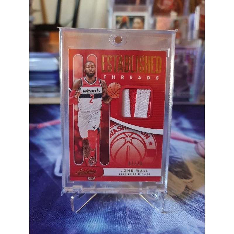 PANINI NBA CARD 19-20 ABSOLUTE MEMORABILIA JOHN WALL JERSEY 01/10 NUMBERED