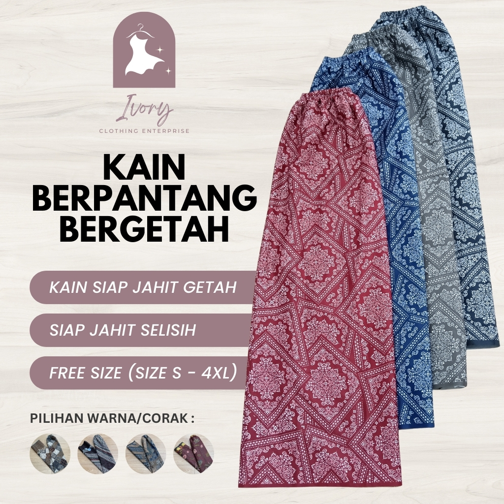 Kain Berpantang Bergetah / Confinement Sarong / Kain Batik Instant / Basahan / Maternity Skirt [1021 - 1024]