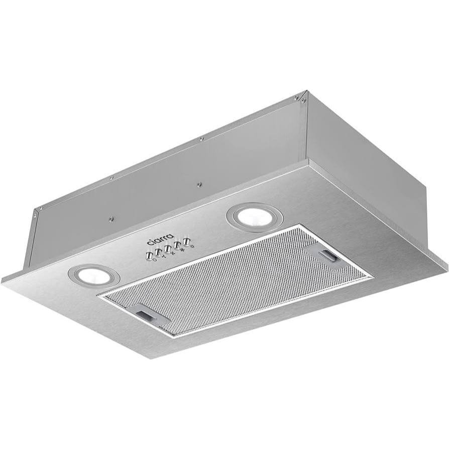 CIARRA Integrated Cooker Hood 52cm CBCS5913A Stainless Steel Built in Canopy Hood LED Light 3 Speeds Undercabinet Extra