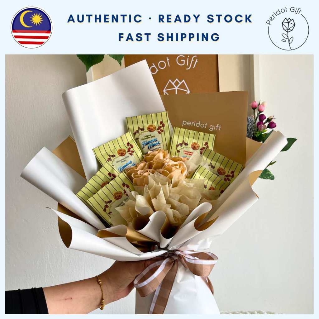 Cookie Chocolate Flower Bouquet - Minima RM65 Cookie Coklat Gift Food HALAL Hadiah