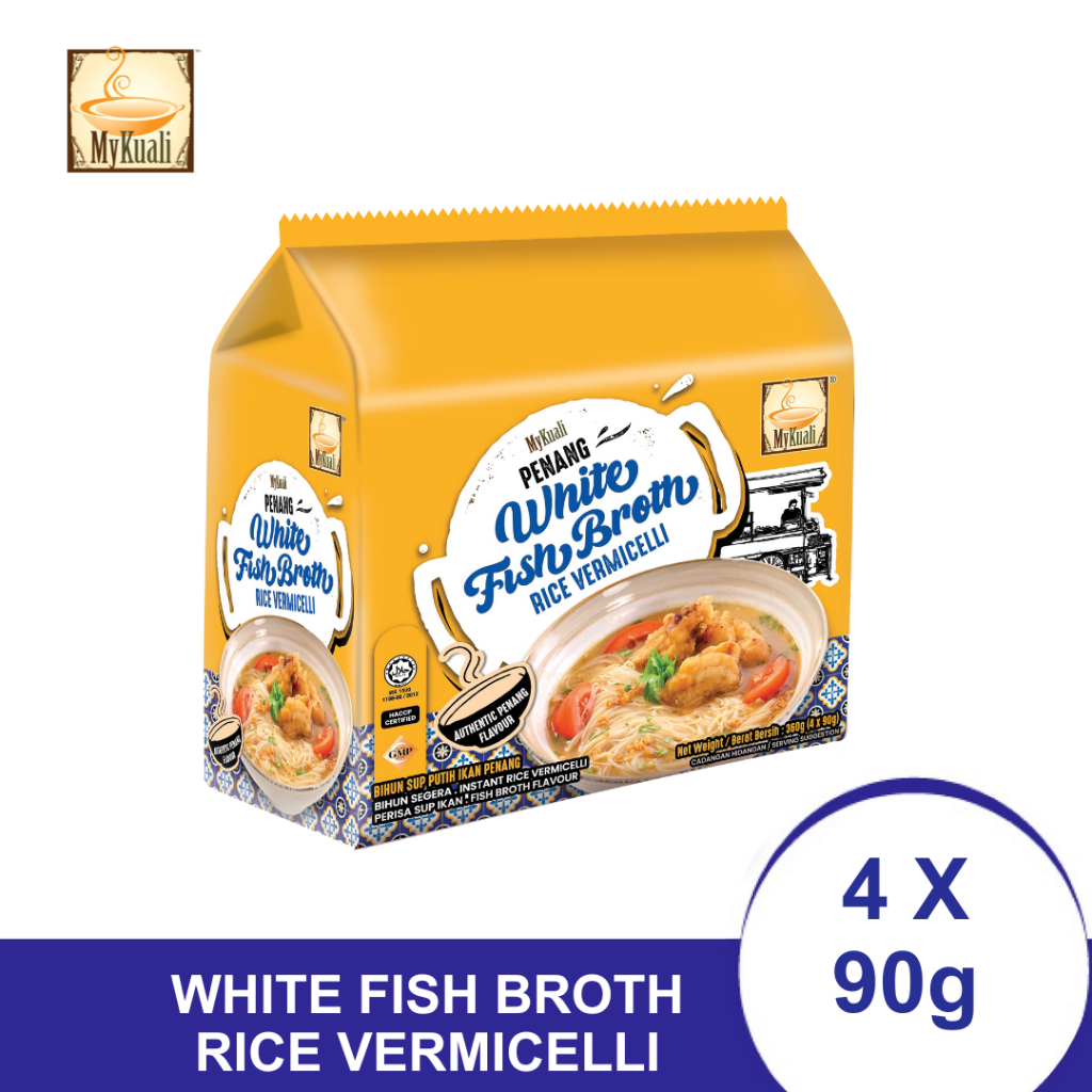 MYKUALI PENANG BIHUN SOUP - WHITE FISH BROTH (90GX4)