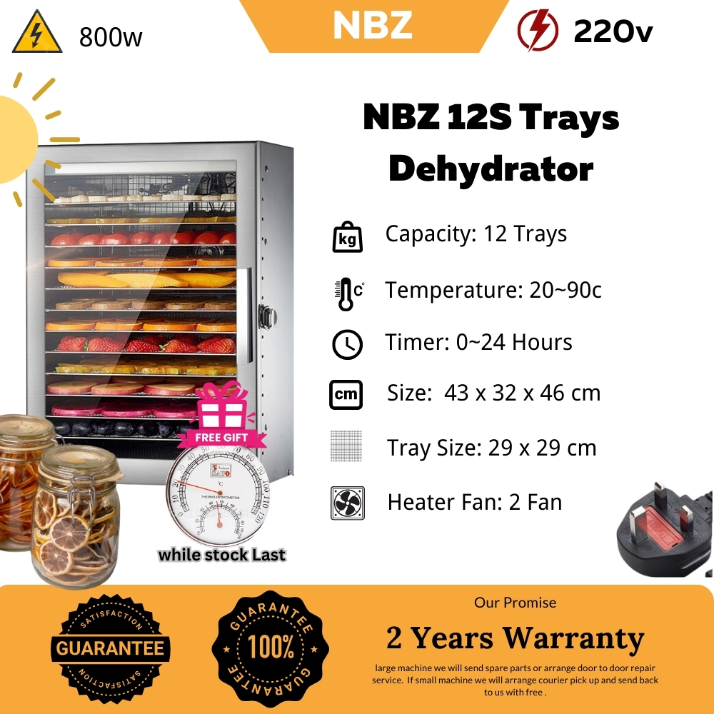 NBZ Food Dehydrator Machine Food Dryer Dehydrator Dehydrated Machine Mesin pengering makanan  风干机 烘幹機 食品 果干机 干果机 烘干机 肉干机