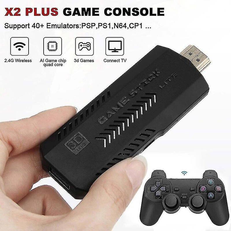 Game Stick X2 Plus 10000+ 4K HDMI TV Video Game Stick Retro Gaming Console w/ 2 Wireless