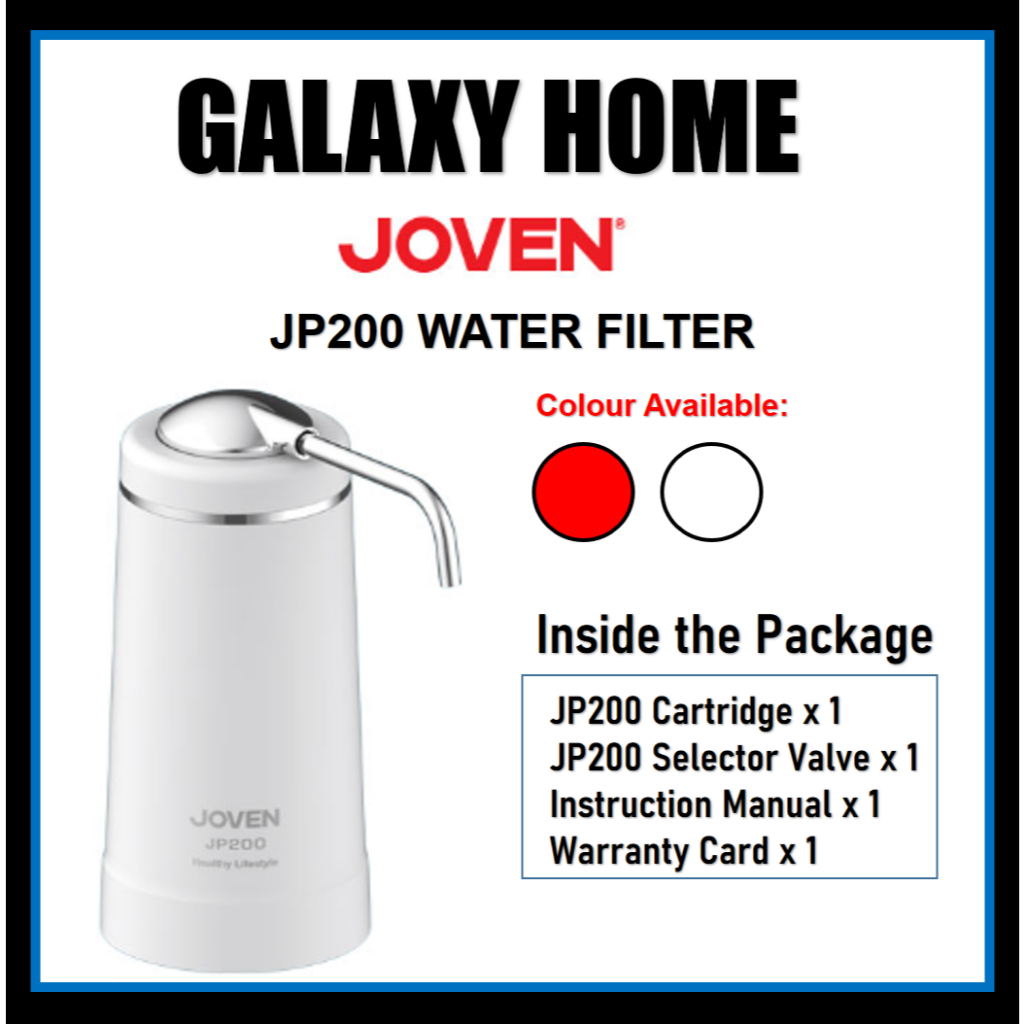 🔥FREE SHIPPING🔥 Joven Water Purifier JP200 (WHITE / RED) Water Filter (With Air Bubble Wrapping) JP200C