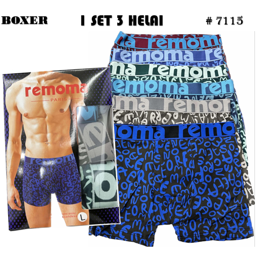 Boxer Lelaki Harga Borong Underwear Briefs M-2XL 3pcs/1set 7115