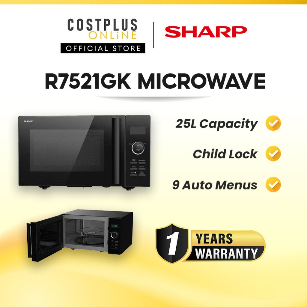 Sharp Microwave Oven with Grill - Digital 25L R7521GK