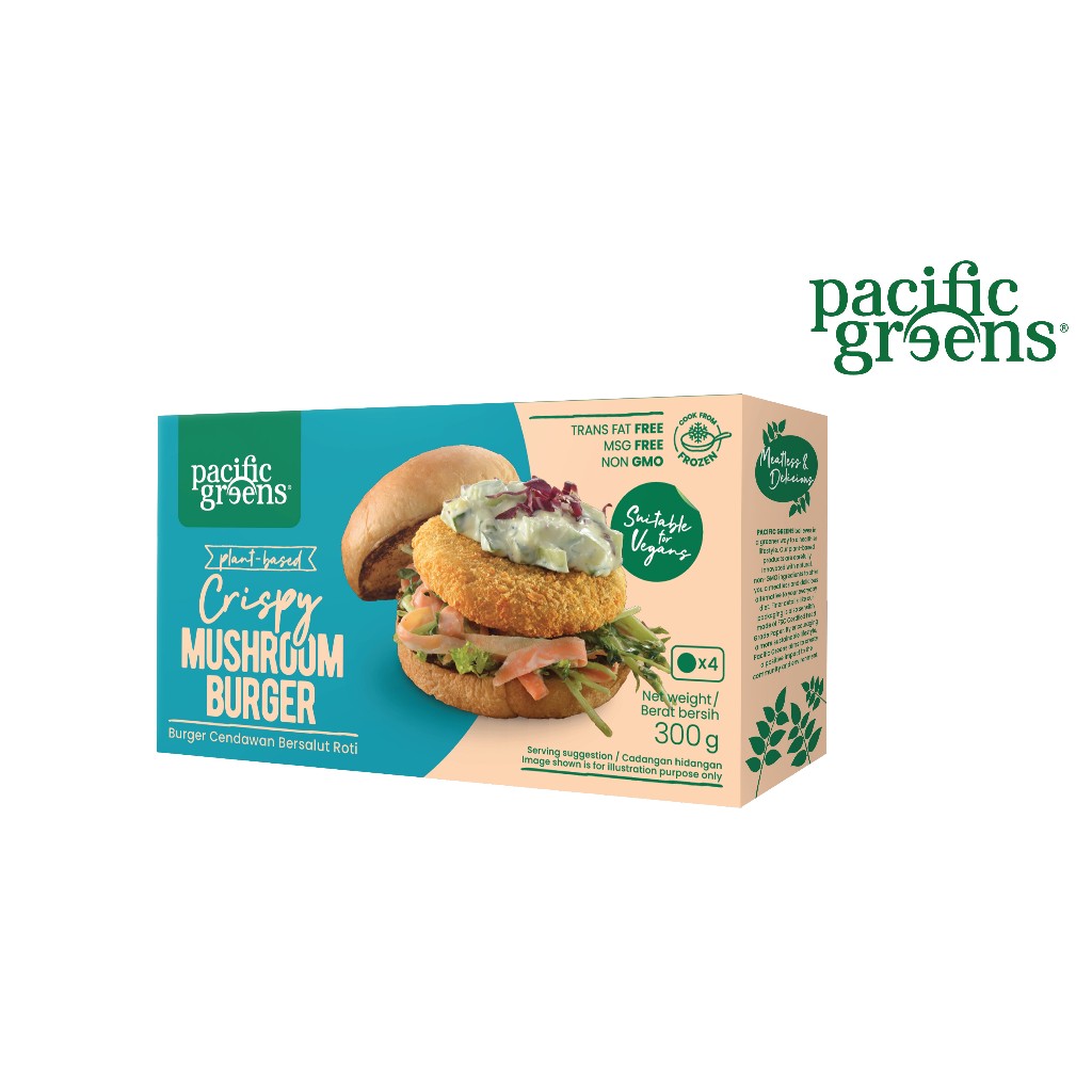 Pacific Greens Plant Based Crispy Mushroom Burger (300g)