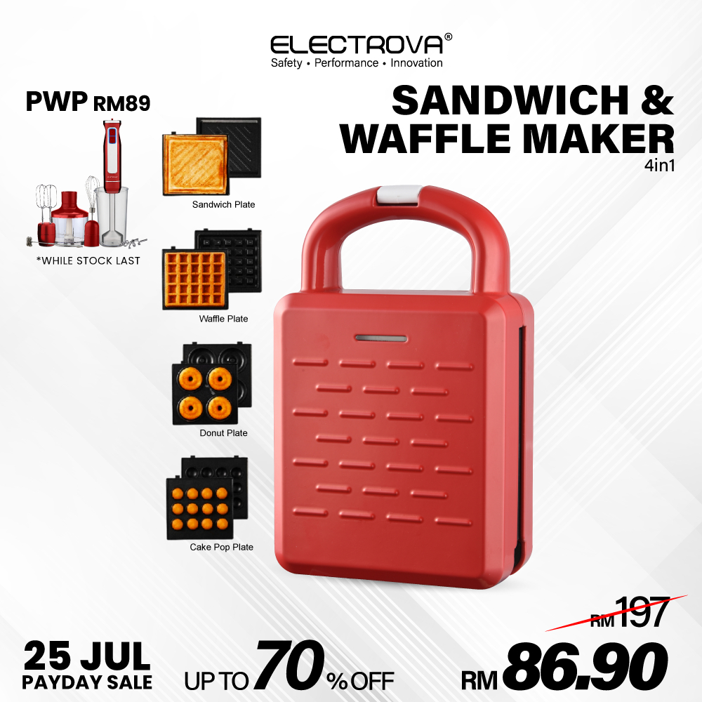 Electrova 4 in 1 Classic Series Waffle Maker