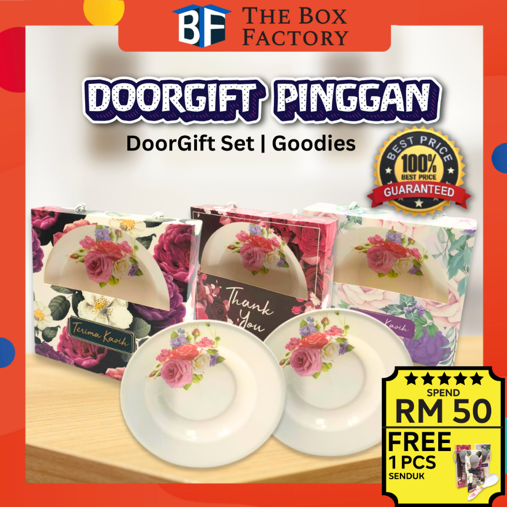 TBF MELAMINE GIFT PINGGAN| MUSHROOM SOUP BOWL | DOORGIFT |MANGKUK SENDUK CAWAN GIFT BOX KAHWIN GIFT SET