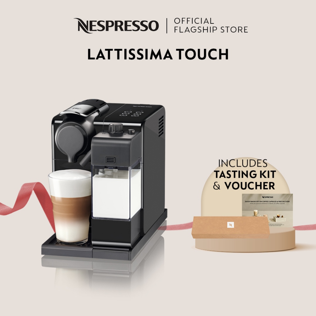 Nespresso Lattissima Touch Coffee Machine Black F521-ME-BK-NE | Free RM50 Coffee Credit Voucher 134875