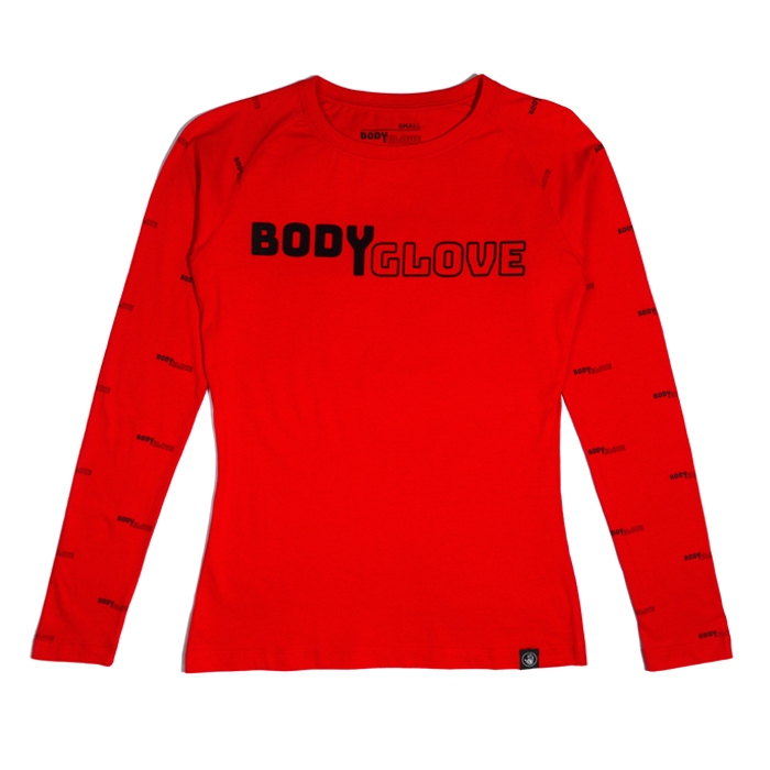 Body Glove Women's Long Sleeve Tee | Cotton | Red