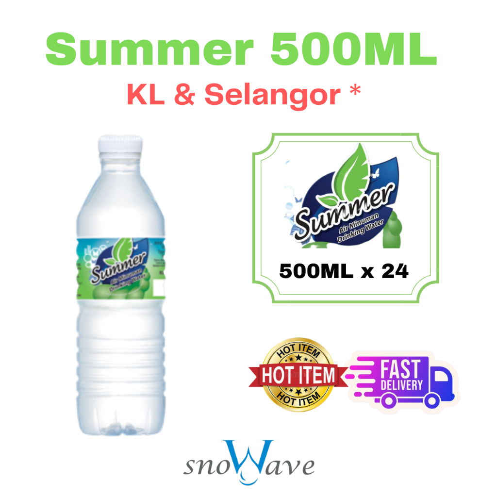 Summer Drinking Water 500ML 5-10 Ctn (Kotak)