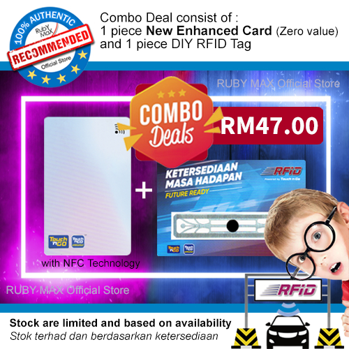 Touch 'n Go Enhanced Card + RFID TAG COMBO DEAL