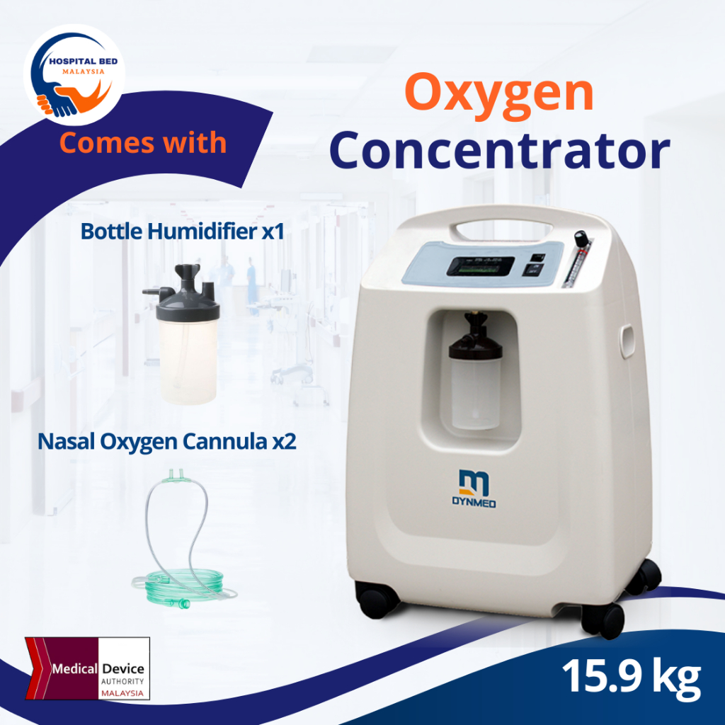 [Same-Day Delivery] Oxygen Concentrator 5L & Bottle Humidifier & Nasal Oxygen Cannula - MDA Approved