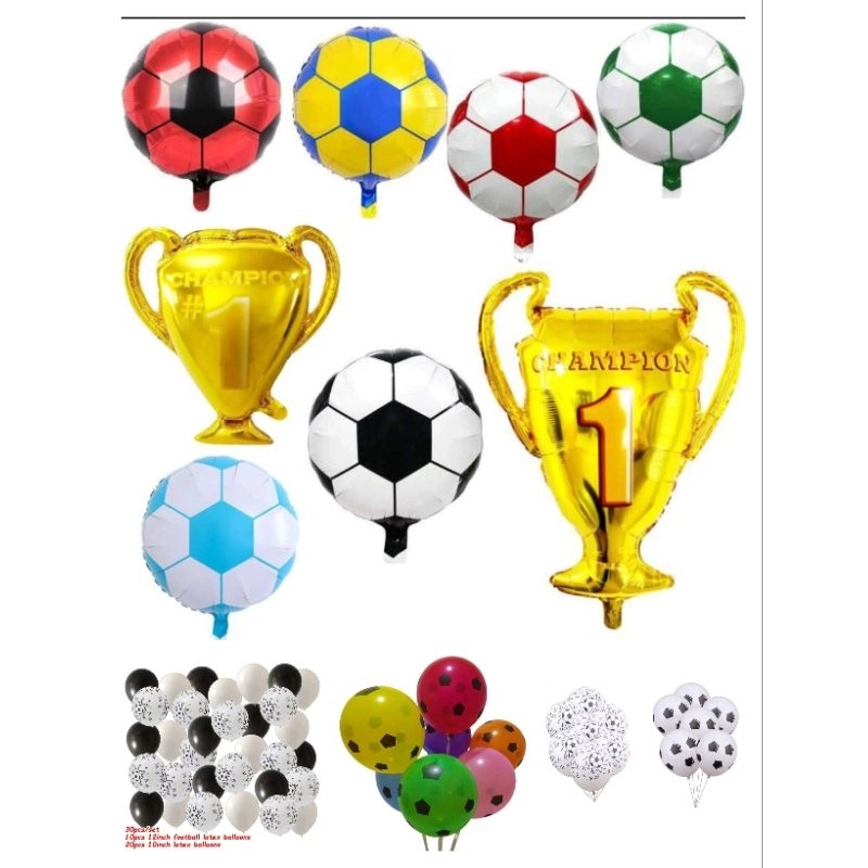 SOCCER BALL BOLA TEMA BALLON PARTY SET BALL SOCKER
