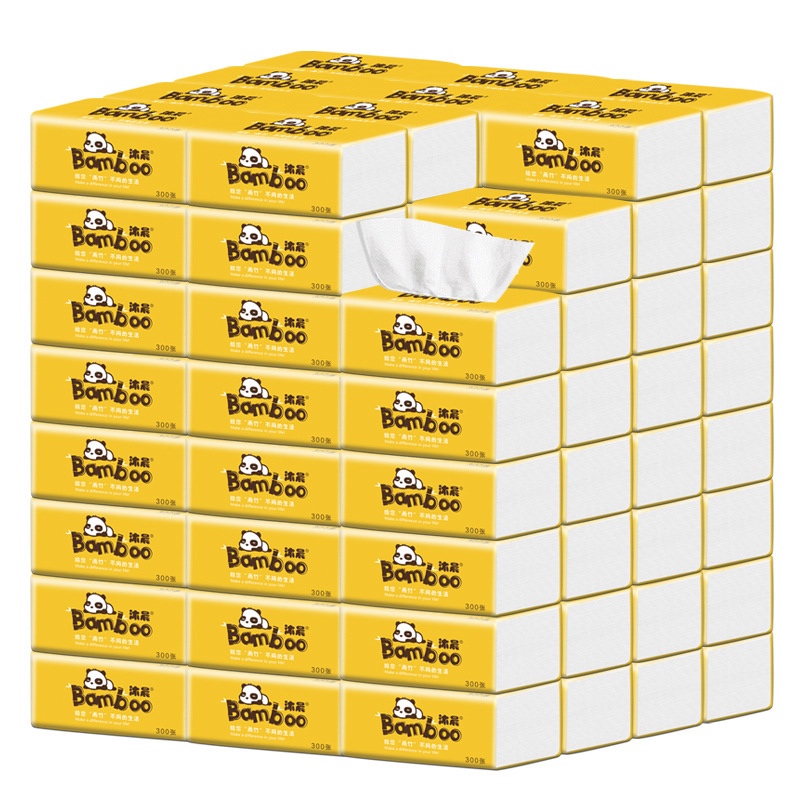 Bamboo Tissue /Tisu/Tissue Soft Facial Tisu 300pcs Non-Fluorescent Tissue Facial Tissue