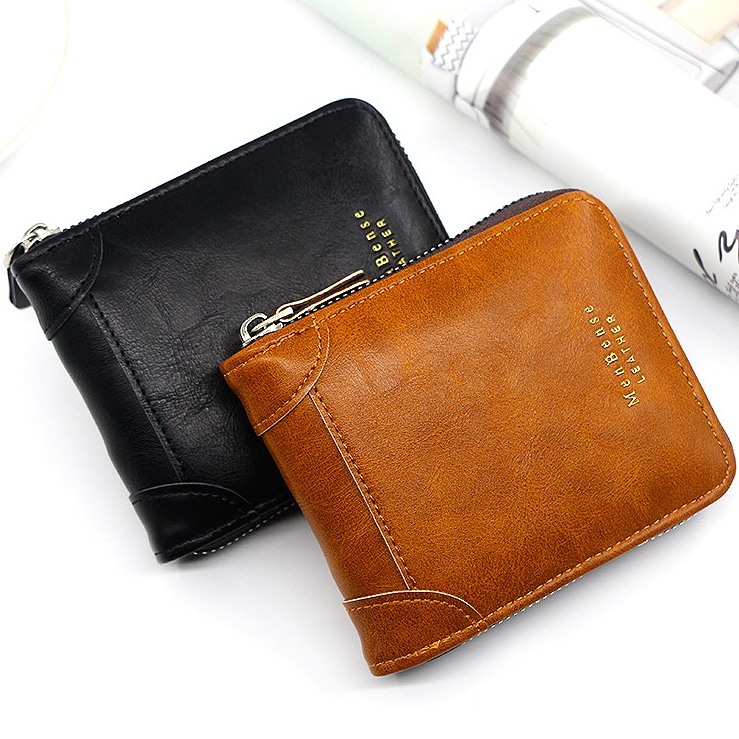 【2024 Choice】Men's Short New Wallet Multi-Card Men's Zipper Coin Purse Dompet Lelaki Pendek Zip Beg Duit Syiling 男士短款零錢包