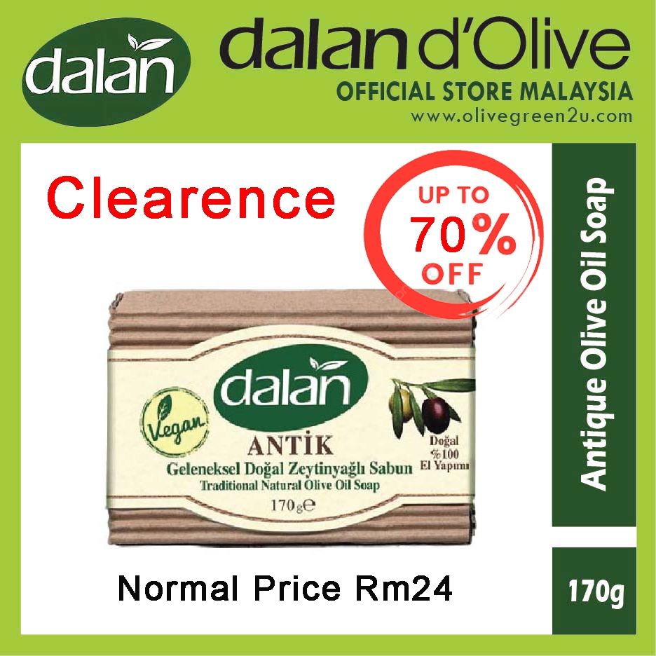 CLEARENCE - Dalan Hand Made Antique Natural Olive Oil Soap 170g EXP: 02/2025