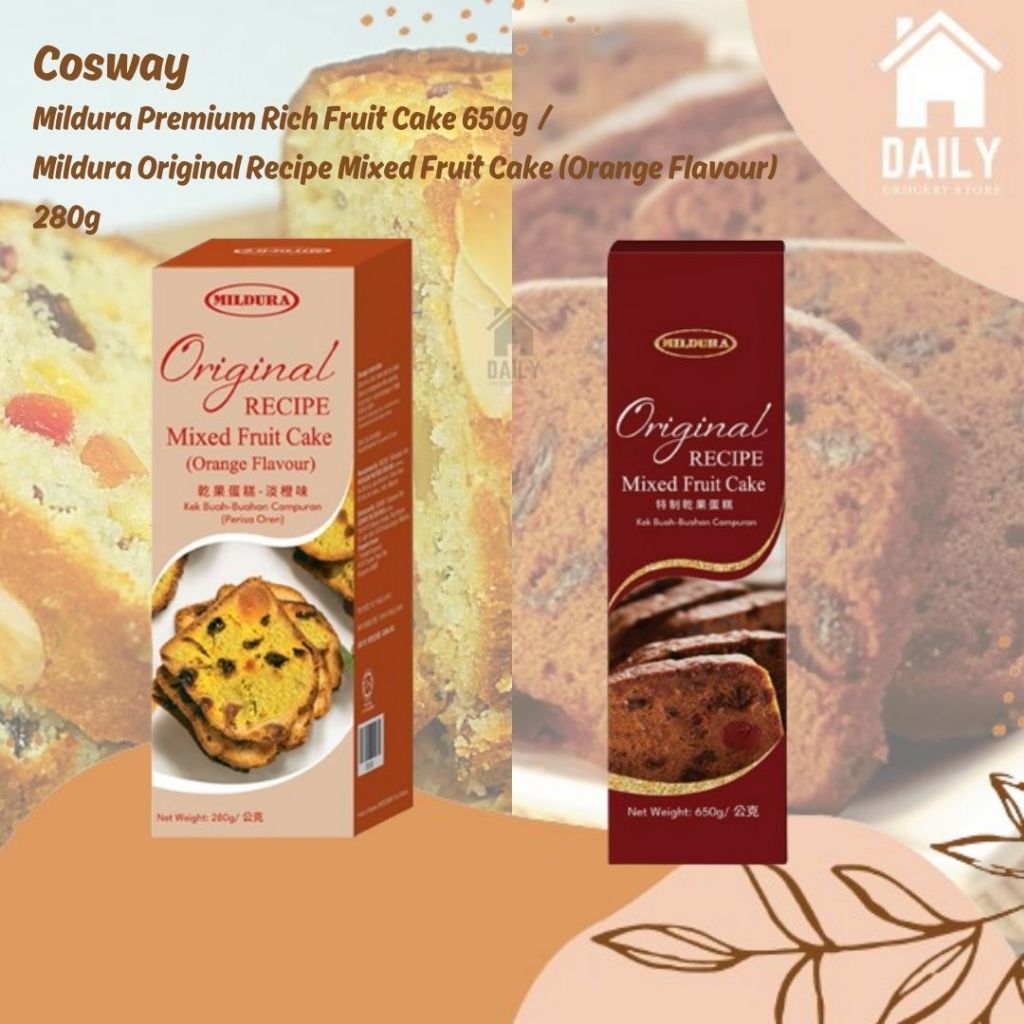 Cosway Mildura Premium Rich Fruit Cake (75202 / 650g) / Orange Flavour (280g) Halal