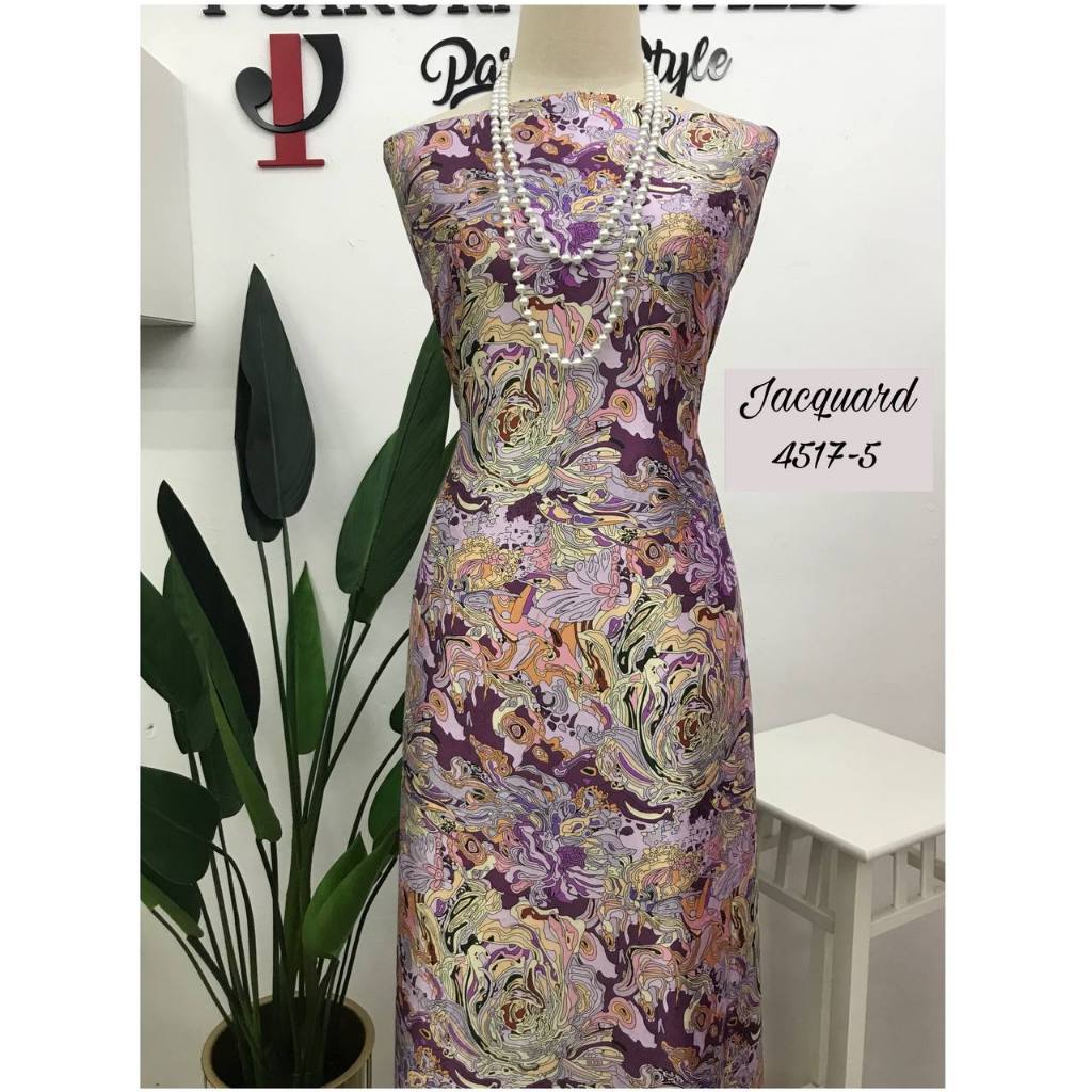 Kain Pasang Jacquard Silk Premium Open Meter Bidang 60 Jacquard Silk Murah