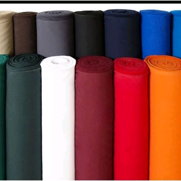 Kain TC(Tetron Cotton)Plain Warna Bidang 45",Kain Cotton Warna Plain/Poplin Fabric Cotton/Cotton Kosong Warna/Kain Sukan