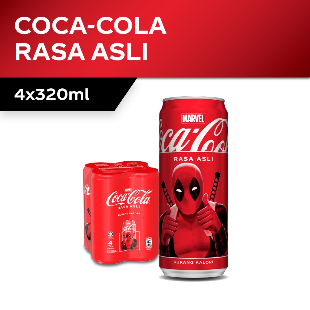 [Marvel Limited Edition] Coca-Cola Rasa Asli (320ml x 4)