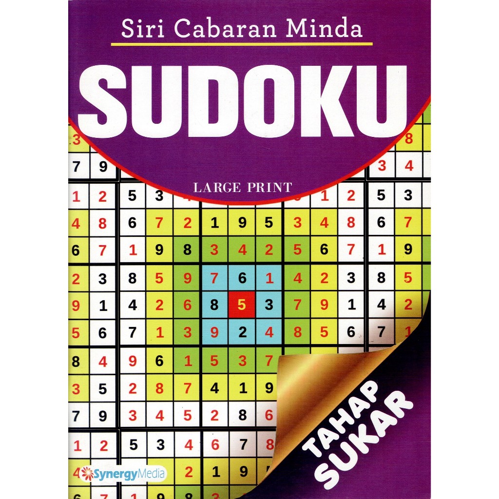 SIRI CABARAN MINDA SUDOKU LARGE PRINT TAHAP SUKAR