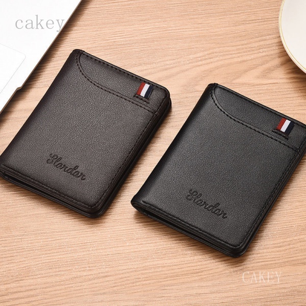 Fashion Men Wallets Men's Vertical Driving License Leather Case Youth Mini Student Wallet Cardholder Wallet Kulit Wallet