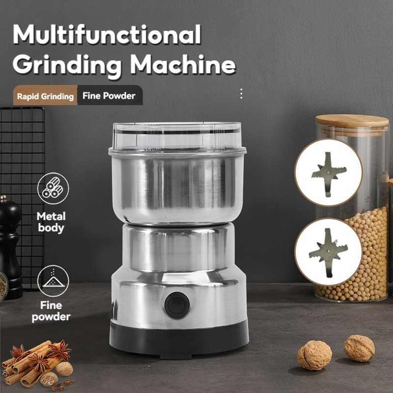 Electric Stainless Steel Coffee Bean Grinder Home Grinding Milling Spices Dry Mill Machine High Power