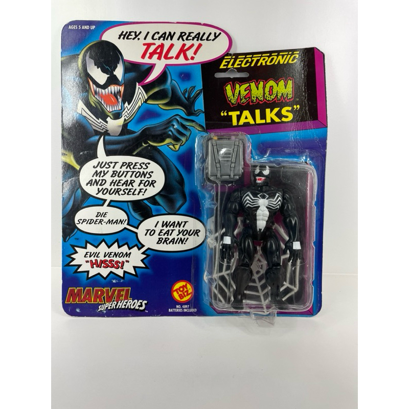 Venom Marvel Electronic Talking Action Figure ToyBiz vintage 1991 New Sealed